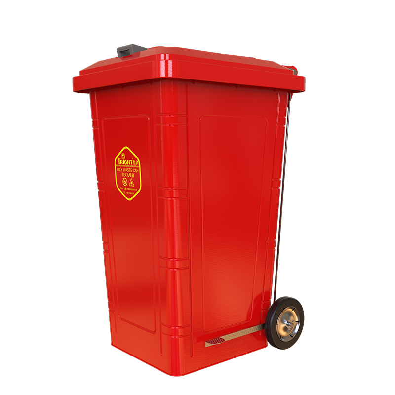 120升 红色废弃物防火垃圾桶