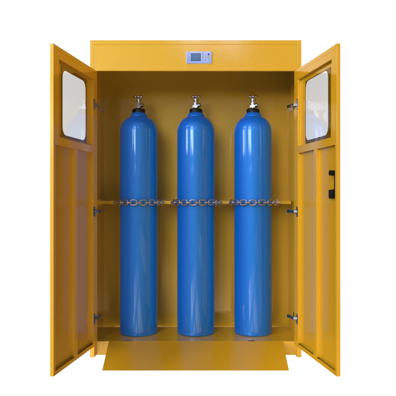 智能报警气瓶柜三瓶